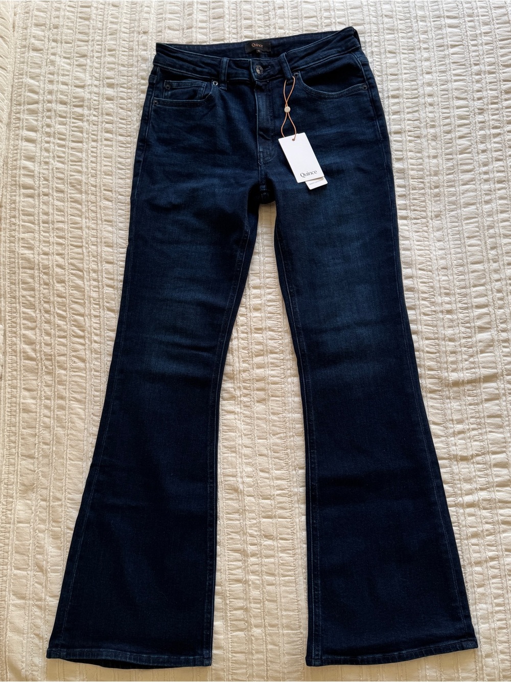 NWT Quince Women's Luna Stretch Flare Jeans 27” Waist Mid-rise